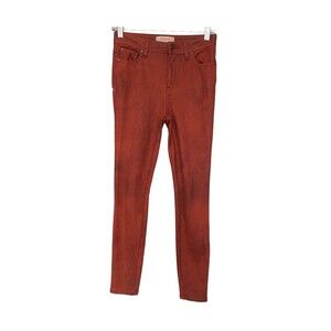 We‎ The Free Red/Burnt Orange Distressed Pants Size US 26 Free People